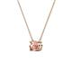 3 - Juliana 5.00 mm Round Morganite Solitaire Pendant Necklace 
