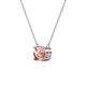 3 - Juliana 6.50 mm Round Morganite Solitaire Pendant Necklace 