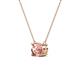 3 - Juliana 6.50 mm Round Morganite Solitaire Pendant Necklace 