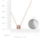 4 - Juliana 6.50 mm Round Morganite Solitaire Pendant Necklace 