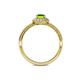 5 - Jolie Signature Peridot and Diamond Floral Halo Engagement Ring 