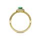 5 - Jolie Signature Emerald and Diamond Floral Halo Engagement Ring 