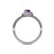5 - Jolie Signature Amethyst and Diamond Floral Halo Engagement Ring 