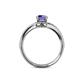 5 - Meryl Signature Iolite and Diamond Engagement Ring 