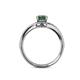 5 - Meryl Signature Diamond and Lab Created Alexandrite Engagement Ring 