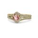 1 - Meryl Signature Morganite and Diamond Engagement Ring 