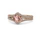1 - Meryl Signature Morganite and Diamond Engagement Ring 