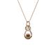 1 - Neoma Smoky Quartz and Diamond Love Knot Slider Pendant 