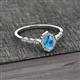 2 - Flora Desire Oval Cut Blue Topaz and Round Diamond Vintage Scallop Halo Engagement Ring 