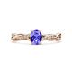 1 - Stacie Desire Oval Cut Tanzanite and Round Diamond Twist Infinity Shank Engagement Ring 