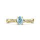 1 - Stacie Desire Oval Cut Aquamarine and Round Diamond Twist Infinity Shank Engagement Ring 