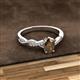 2 - Stacie Desire Oval Cut Smoky Quartz and Round Diamond Twist Infinity Shank Engagement Ring 