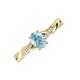 3 - Stacie Desire Oval Cut Aquamarine and Round Diamond Twist Infinity Shank Engagement Ring 