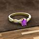 2 - Stacie Desire Oval Cut Amethyst and Round Diamond Twist Infinity Shank Engagement Ring 