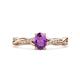 1 - Stacie Desire Oval Cut Amethyst and Round Diamond Twist Infinity Shank Engagement Ring 