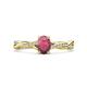 1 - Stacie Desire Oval Cut Rhodolite Garnet and Round Diamond Twist Infinity Shank Engagement Ring 