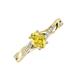 3 - Stacie Desire Oval Cut Yellow Sapphire and Round Diamond Twist Infinity Shank Engagement Ring 