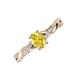 3 - Stacie Desire Oval Cut Yellow Sapphire and Round Diamond Twist Infinity Shank Engagement Ring 