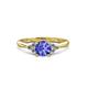 2 - Eve Signature 5.80 mm Tanzanite and Diamond Engagement Ring 