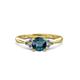 2 - Eve Signature 5.80 mm Blue and White Diamond Engagement Ring 