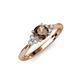 3 - Eve Signature 5.80 mm Smoky Quartz and Diamond Engagement Ring 