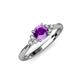 3 - Eve Signature 5.80 mm Amethyst and Diamond Engagement Ring 
