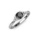 3 - Eve Signature 5.80 mm Black and White Diamond Engagement Ring 