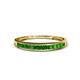 1 - Aqilia 2.00 mm Princess Cut Green Garnet 13 Stone Wedding Band 
