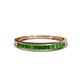 1 - Aqilia 2.00 mm Princess Cut Green Garnet 13 Stone Wedding Band 
