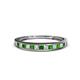 1 - Aqilia 2.00 mm Green Garnet and Diamond 13 Stone Wedding Band 
