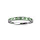 2 - Aqilia 2.00 mm Green Garnet and Diamond 13 Stone Wedding Band 