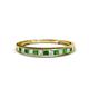 1 - Aqilia 2.00 mm Green Garnet and Diamond 13 Stone Wedding Band 
