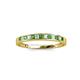 2 - Aqilia 2.00 mm Green Garnet and Lab Grown Diamond Wedding Band 