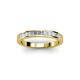 2 - Leana 1.50 mm Princess Cut Natural Diamonds Wedding Band 