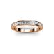 2 - Leana 1.50 mm Princess Cut Natural Diamonds Wedding Band 