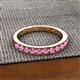 2 - Kathiryn 2.70 mm Pink Sapphire 11 Stone Wedding Band 