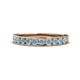1 - Kathiryn 2.70 mm Aquamarine 11 Stone Wedding Band 