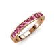 3 - Kathiryn 2.70 mm Pink Tourmaline 11 Stone Wedding Band 