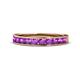 1 - Kathiryn 2.70 mm Amethyst 11 Stone Wedding Band 