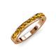 3 - Kathiryn 2.70 mm Citrine 11 Stone Wedding Band 