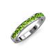 3 - Kathiryn 2.70 mm Peridot 11 Stone Wedding Band 