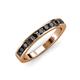 3 - Kathiryn 2.70 mm Black Diamond 11 Stone Wedding Band 
