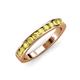 3 - Kathiryn 2.70 mm Yellow Sapphire 11 Stone Wedding Band 
