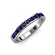 3 - Kathiryn 2.70 mm Blue Sapphire 11 Stone Wedding Band 