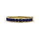 1 - Kathiryn 2.70 mm Blue Sapphire 11 Stone Wedding Band 