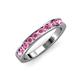 3 - Kathiryn 2.70 mm Pink Sapphire 11 Stone Wedding Band 