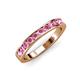 3 - Kathiryn 2.70 mm Pink Sapphire 11 Stone Wedding Band 