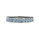 1 - Kathiryn 2.70 mm Aquamarine 11 Stone Wedding Band 