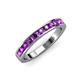 3 - Kathiryn 2.70 mm Amethyst 11 Stone Wedding Band 
