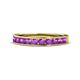 1 - Kathiryn 2.70 mm Amethyst 11 Stone Wedding Band 